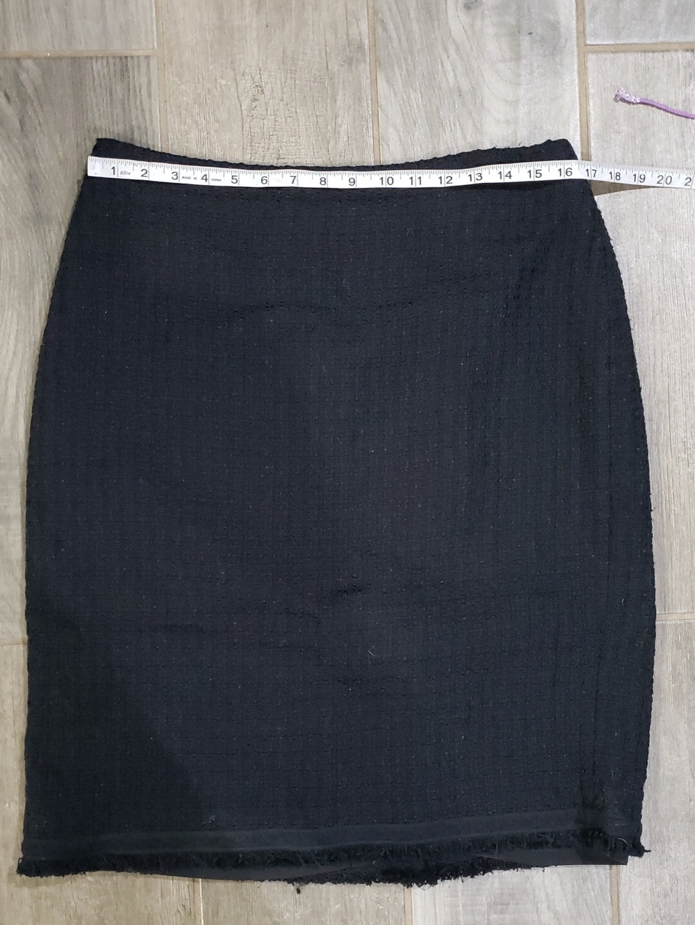 Talbots Tweed Elegant Black Women's Skirt Slit In Back Plus Size Curvy Size 16 - Picture 11 of 12